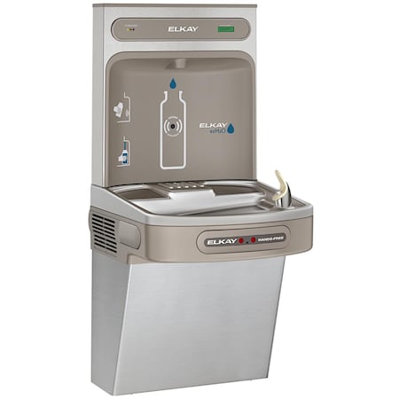 Elkay Ezh2O Bottle Filling Stn, Hands Free Ada Cooler Filtered 8 Gph Stainless LZO8WSSK